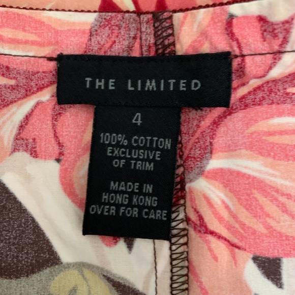 The Limited sz 4 Floral Skirt A Line Brown Pink - Picture 4 of 4